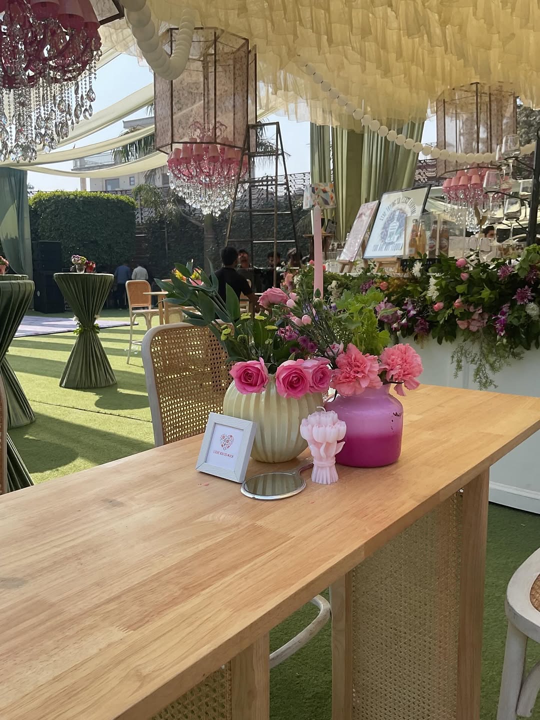 Floral Console Styling