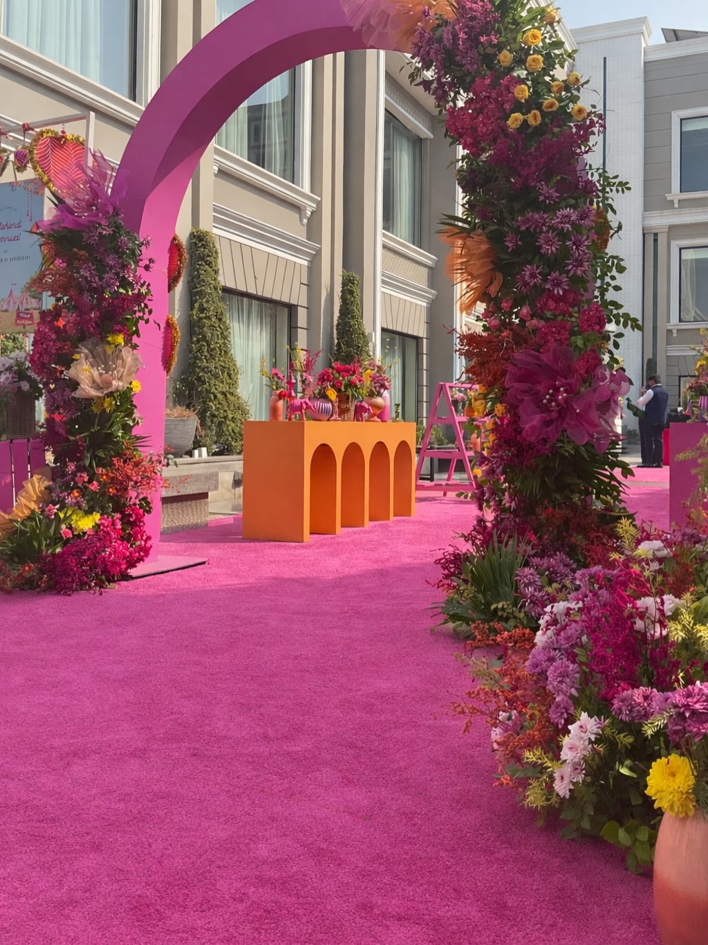 Floral Carnival Mehndi Arch