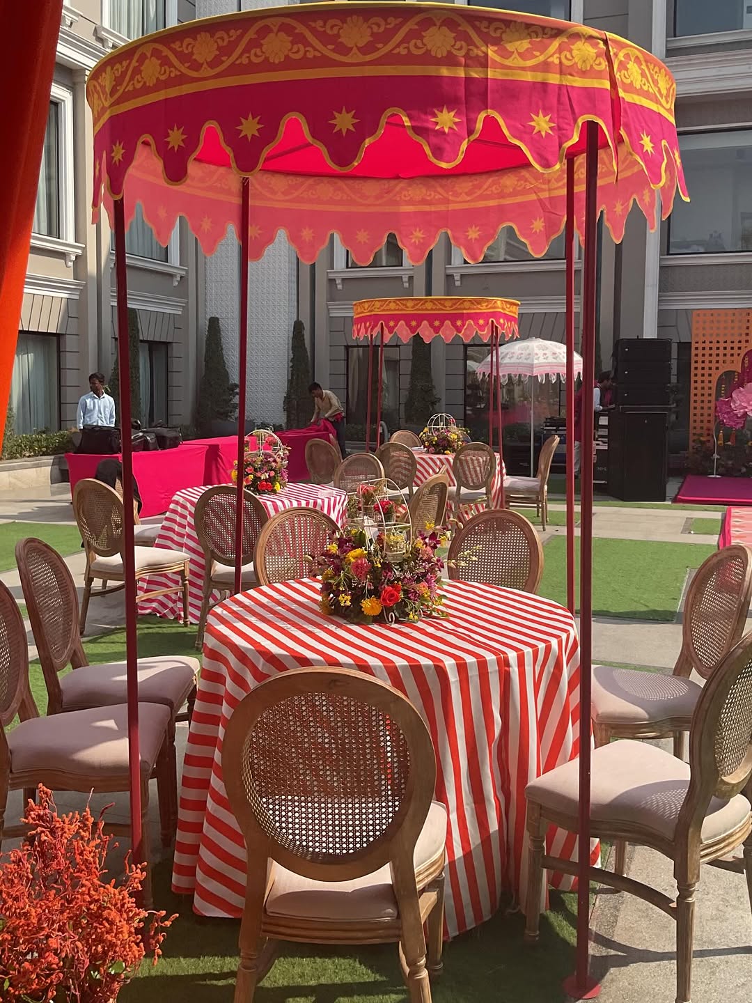Rajwadi Umbrella Mehndi Setup