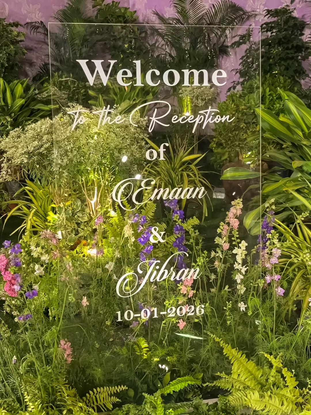 Reception Welcome Signage