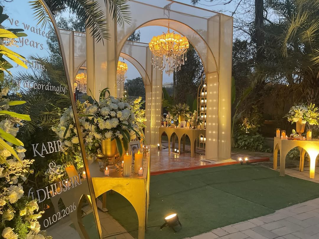 Sunset-Toned Mandap