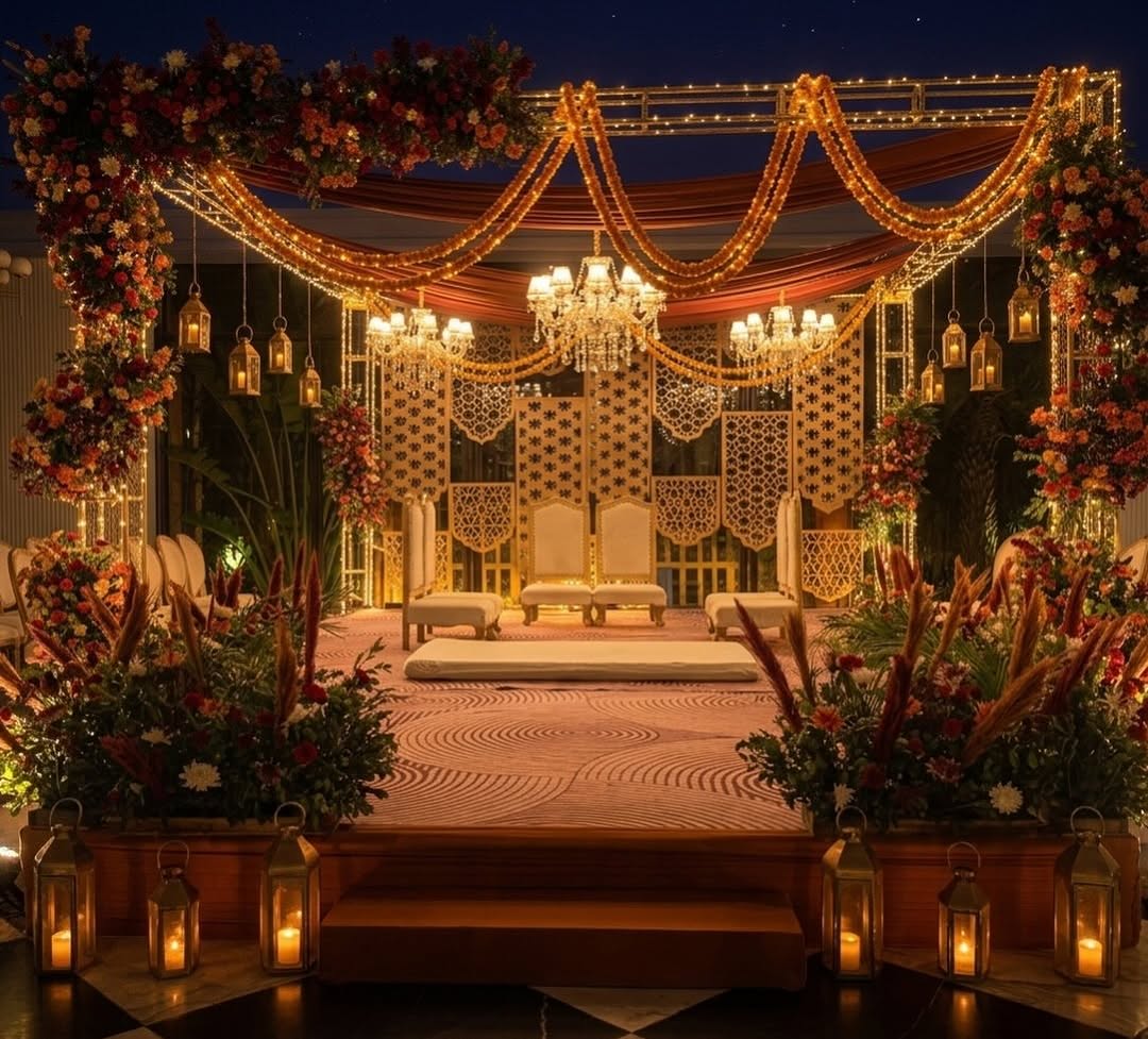 Twilight Draped Wedding Stage